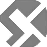 Минималистичный абстрактный логотип компании Бетонск Аналитика в серых тонах на белом фоне
